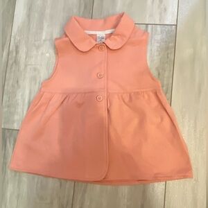 Carter’s Light Pink Button Front Sleeveless Vest, size 4T